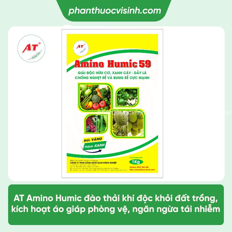 Giải độc hữu cơ, chống nghẹt rễ - AT Amino Humic 1kg
