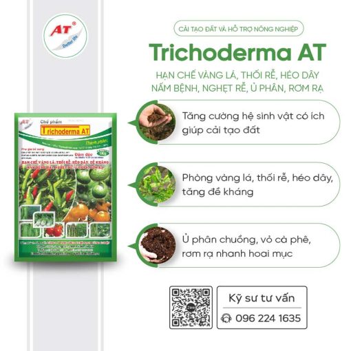 Trichoderma - Ủ phân hữu cơ, rơm rạ, vỏ cà phê, chống nghẹt rễ